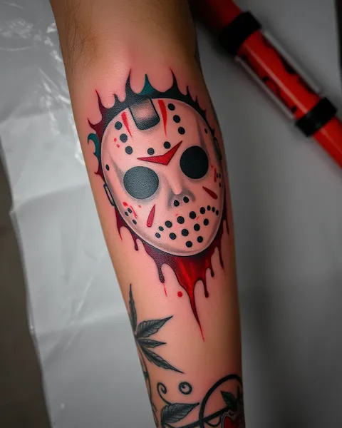 Tatuaje del viernes 13: inspiración de cine de terror inusual