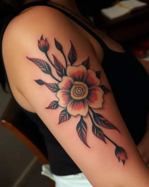 Tatuaje floral: obra de arte permanente hermosa