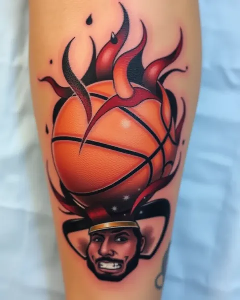 Tatuaje personalizado de baloncesto para estilo personal