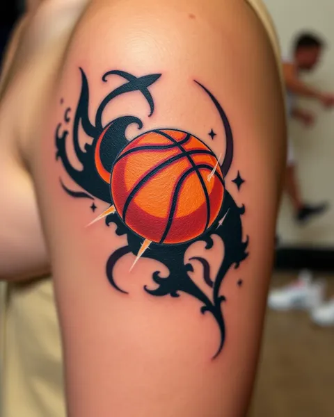 Tatuaje único de baloncesto para expresión personal