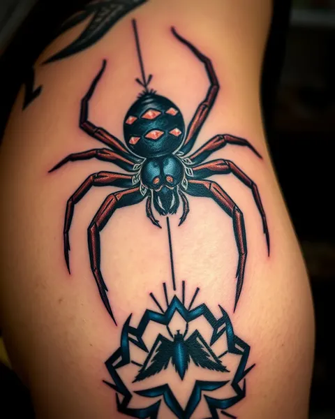 Tatuaje único de patas de araña