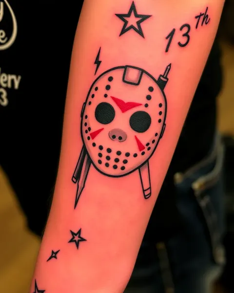 Tatuajes Flash del viernes 13: fanáticos de películas de horror