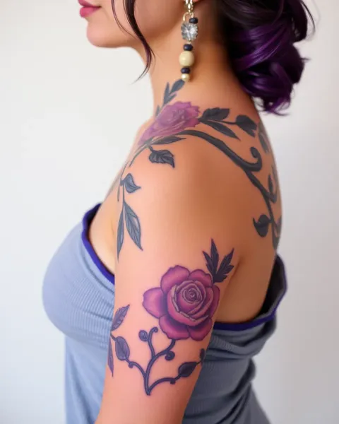 Tatuajes Púrpura: Decoraciones Coloridas de Piel