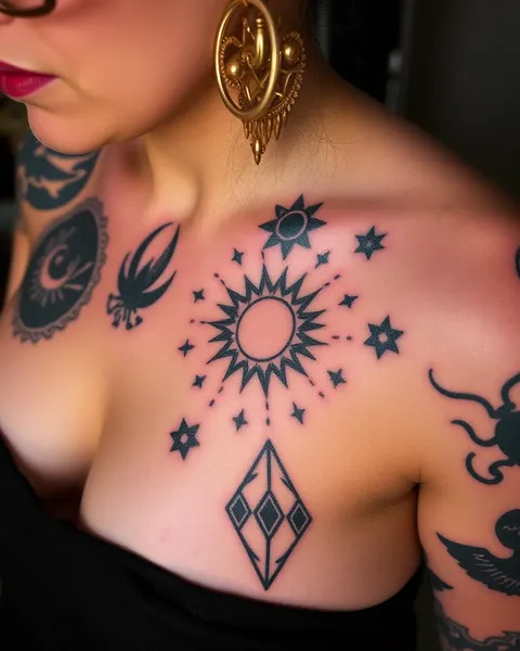 Tatuajes celestiales: expresando la belleza del universo