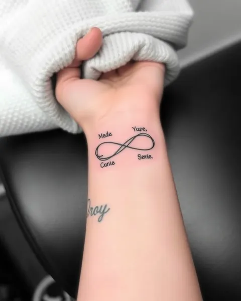 Tatuajes con nombres de infinito: representación perpetua de la unión