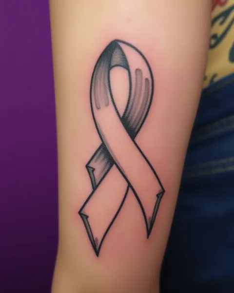 Tatuajes de Cinta de Cáncer como Símbolo de Solidaridad