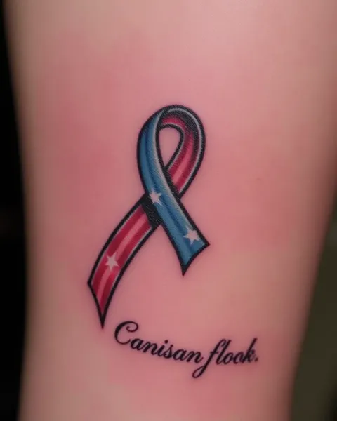 Tatuajes de cinta para apoyo al cáncer