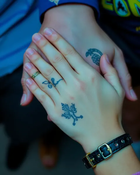 Tatuajes de dedos de pareja: forma íntima de arte corporal