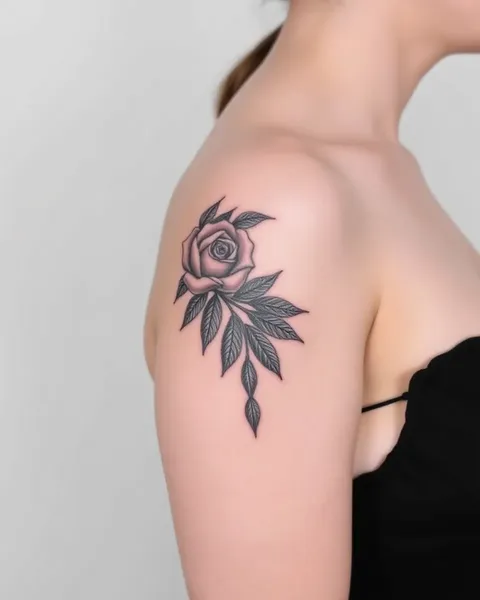 Tatuajes de hombro femenino con un toque elegante