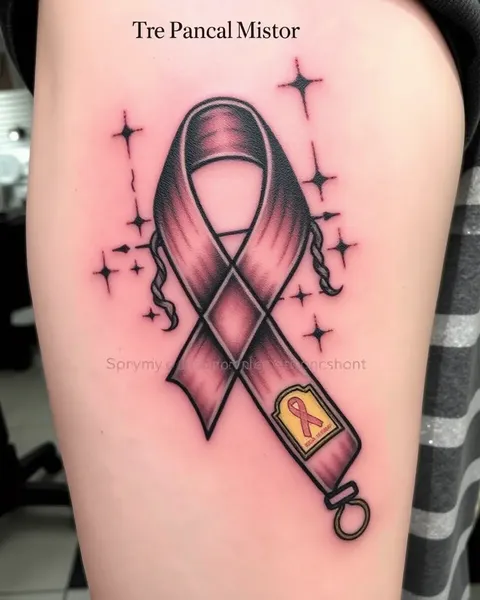 Tatuajes de la cinta de Cancer para apoyo