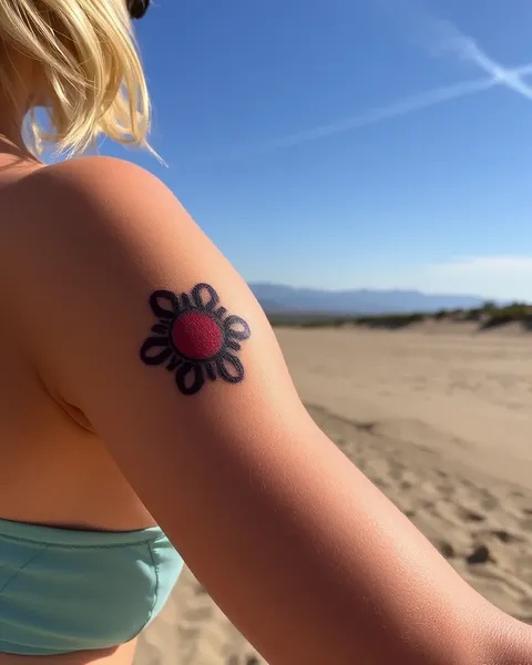 Tatuajes de manchas solares en piel humana