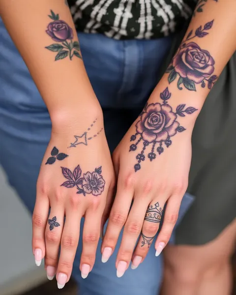 Tatuajes de mano de mujer con toque femenino