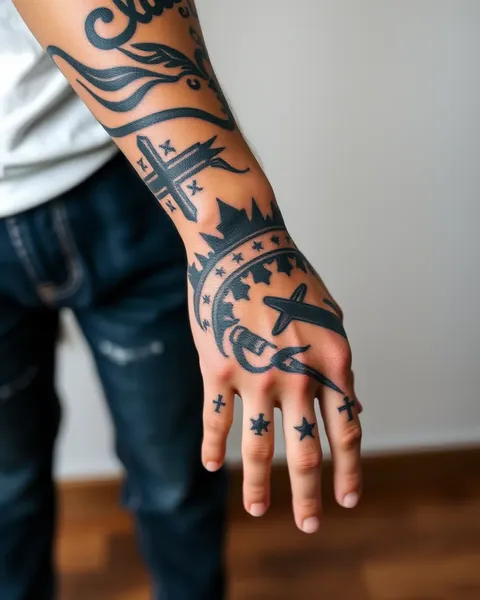 Tatuajes de mano minimalista para hombres para un statement suave