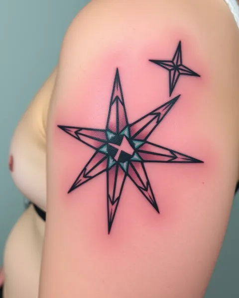 Tatuajes de pezones en forma de estrella: Inspiración de arte corporal celestial