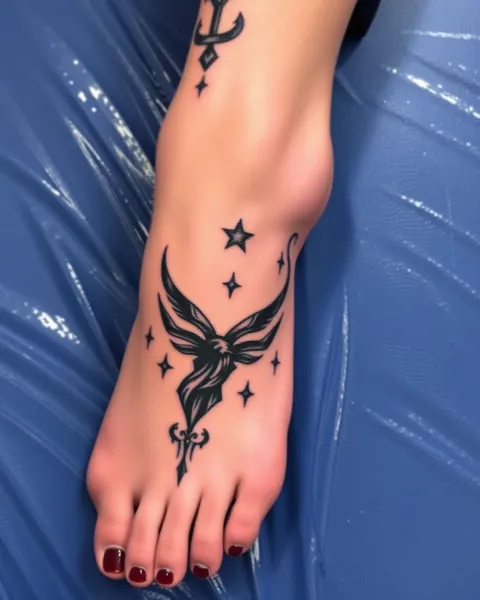 Tatuajes de pie para belleza masculina