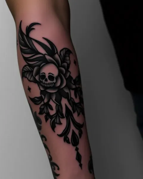 Tatuajes de trabajo negro: estilo de arte corporal