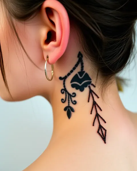 Tatuajes en la oreja: estilo femenino