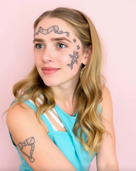 Tatuajes faciales temporales para un evento especial