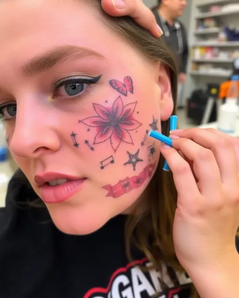 Tatuajes faciales temporales para una impresión duradera