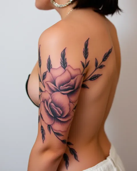 Tatuajes florales para conexión espiritual y emocional