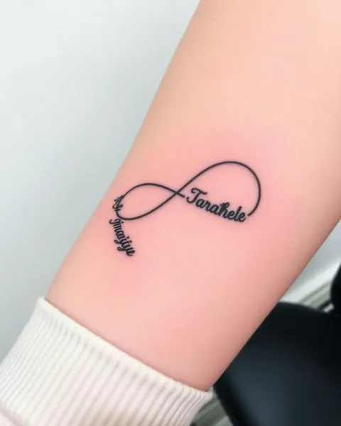 Tatuajes infinitos con nombres: símbolo duradero de amor