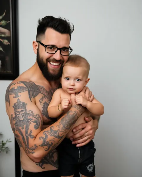 Tatuajes inspiradores para papás con hijos