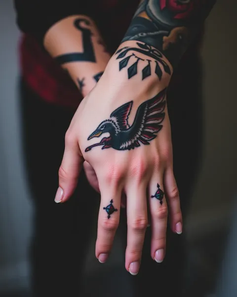 Tatuajes intrincados de mano masculina para expresión artística