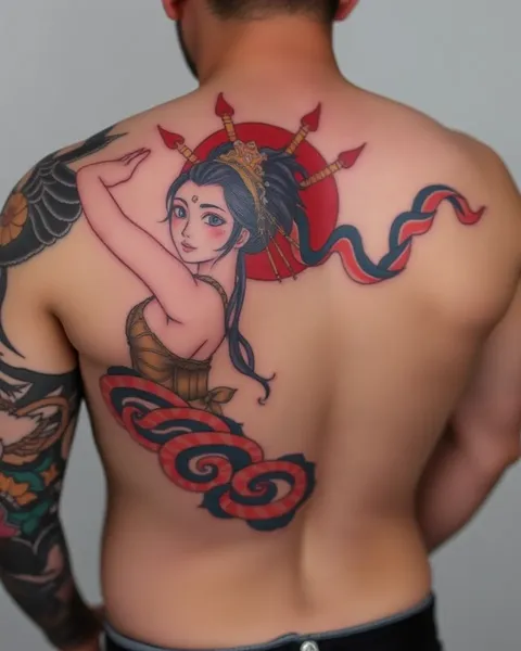 Tatuajes japoneses para los omóplatos y su significado