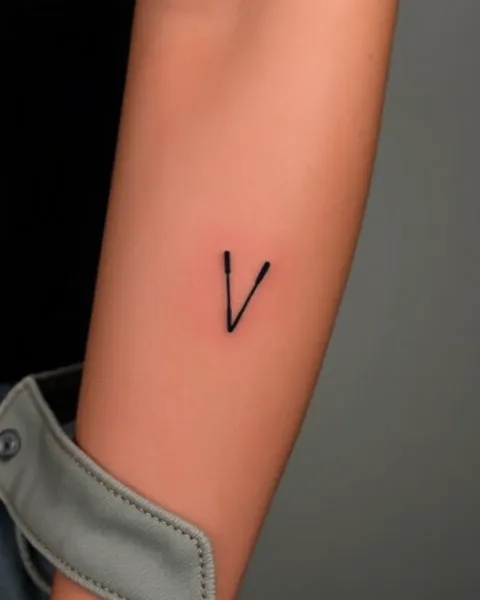 Tatuajes lineales simples para los fashionistas