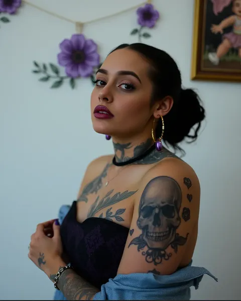 Tatuajes morados: diseños únicos de arte corporal