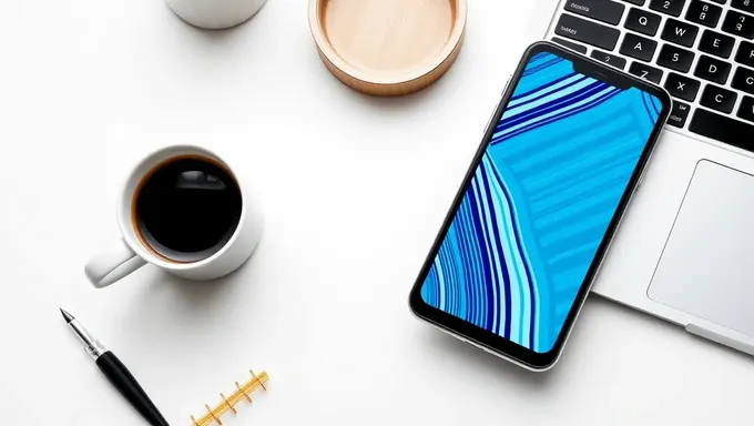 Teléfono Moderno con Diseño de Papel Pega y Wallpaper Geométrico