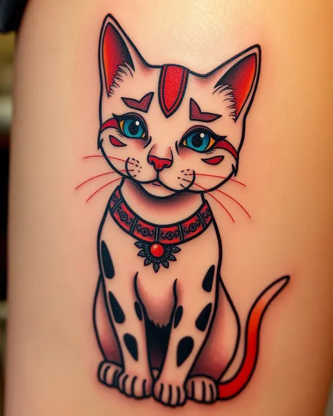 Tendencias y popularidad de tatuajes de gato tradicionales