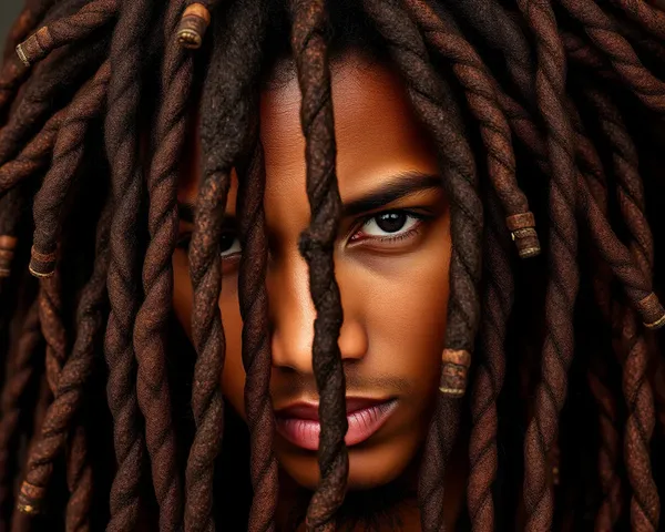 Textura de dreadlocks en formato PNG