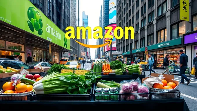 Tienda de comestibles de Amazon Fresh en Nueva York, julio de 2025