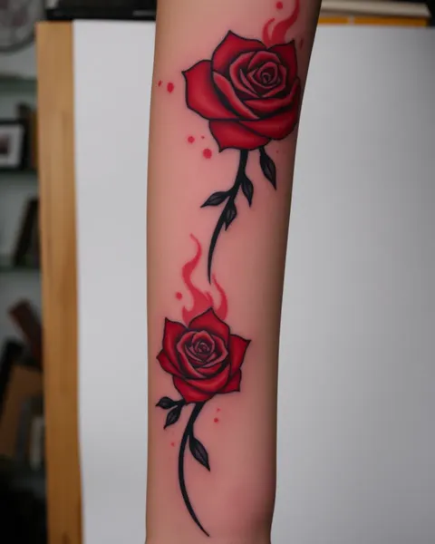 Tinta de tatuaje roja: una elección de moda audaz