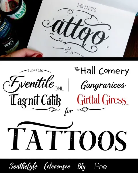 Tipografías para tatuajes: tipografías personalizadas para diseños de tatuaje