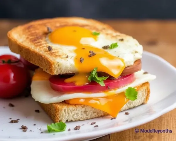 Tostada de huevo y queso PNG, imagen encontrada