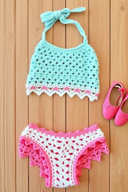 Trajes de baño de crochet para niñas