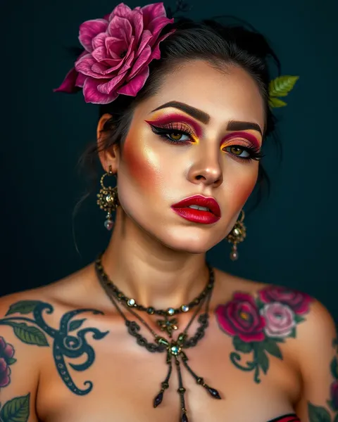 Transformando caras con tatuajes y maquillaje