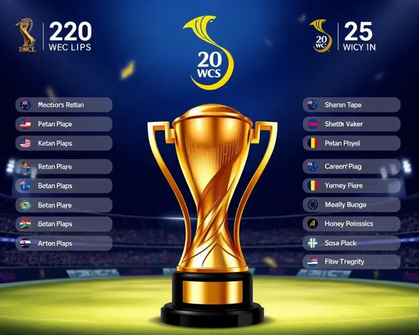 Trofeo del Copa del Mundo T20 PNG