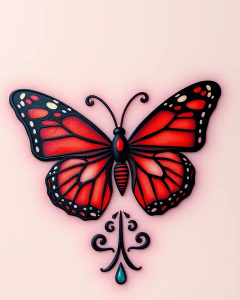 Técnicas de Arte de Tatuaje Tradicional de Mariposa