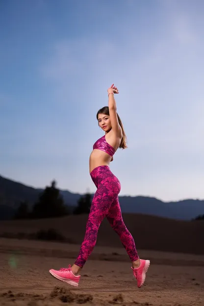 Una Chica con Medias de Piernas Estaba Bailando Libremente