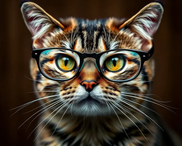 Una amiga felina con gafas en una imagen