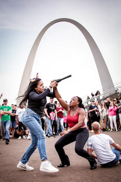 Una chica de San Luis entra en una pelea