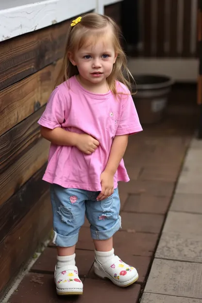 Una chica viste zapatos de clog