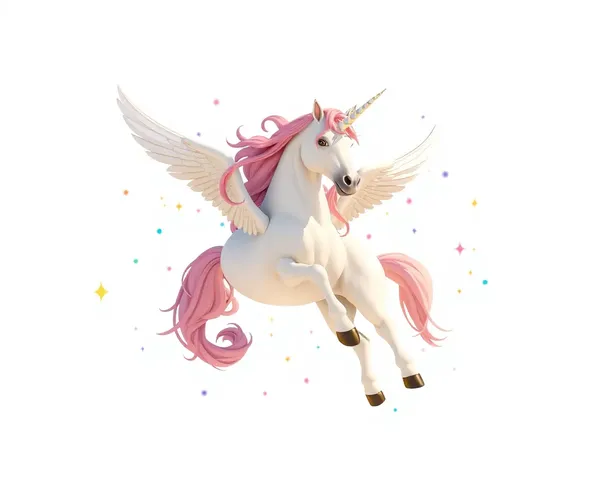 Unicornio Volando Imagen PNG de Diseño Transparente