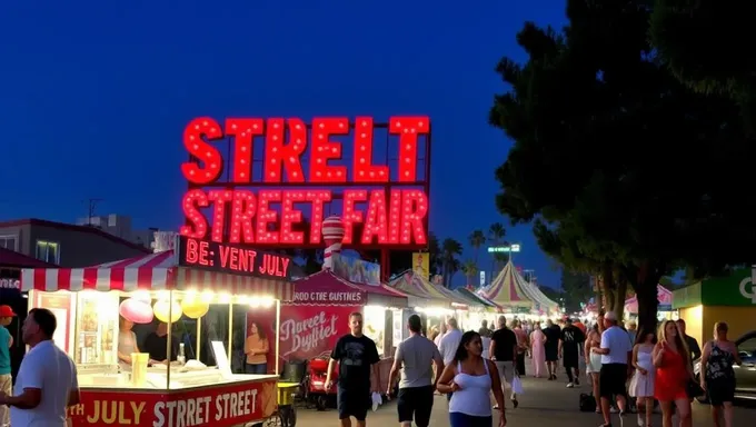 Vendedores de Alimentos de la Feria de la Calle 4 de Julio de Ventura 2025