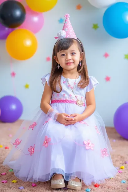 Vestido especial para una niña pequeña en su cumpleaños