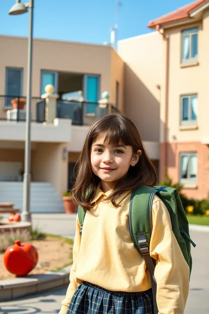 Viaje Animado de la Niña a la Escuela