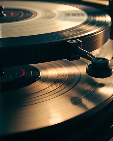 Vinilo de alta fidelidad en ambiente acogedor